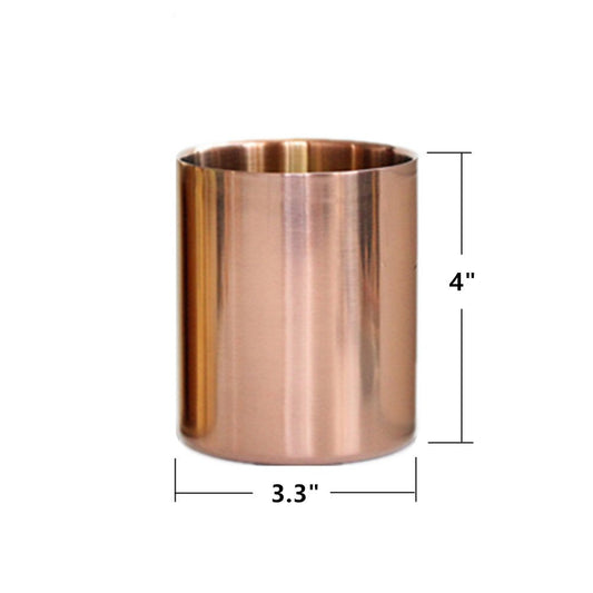 Rose Gold Stainless Steel Pen and Brush Holder