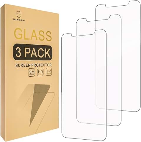 3-Pack Tempered Glass Screen Protectors for iPhone 11 Pro, X, XS