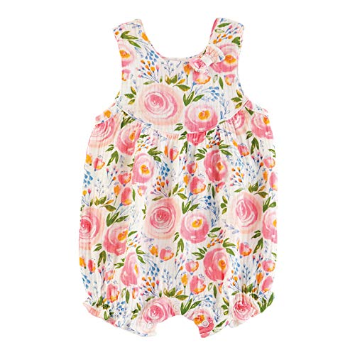 Baby Girls' Swirl Floral Bubble, Multi, 0-3 Months