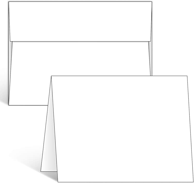 White Card and Envelope Set for DIY Invitations and Cards