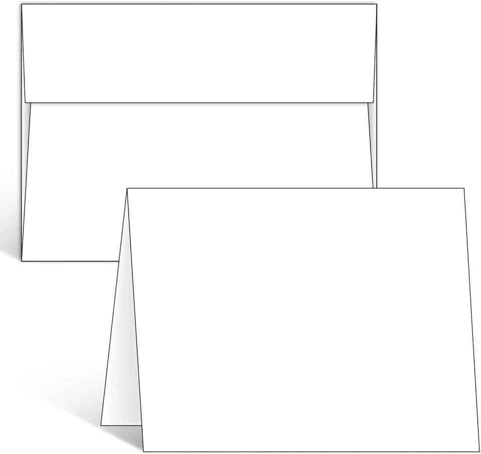 White Card and Envelope Set for DIY Invitations and Cards
