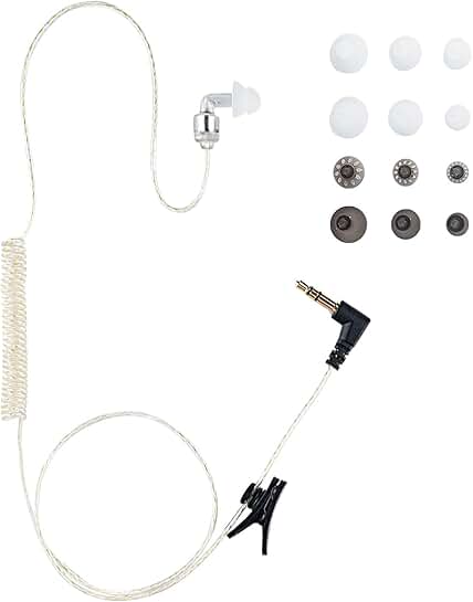 Tubeless Covert Security Earpiece for Two-Way Radio
