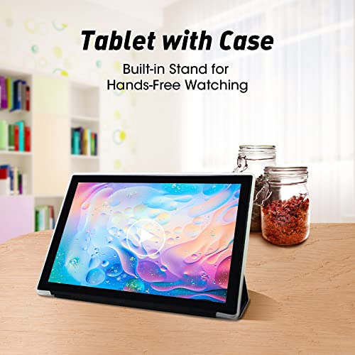 10 Inch Tablet with Case,Android 11.0 Tablets (GMS ),3GB RAM 32GB ROM,WiFi 6 Tablet with 5MP+8MP Dual Camera,1.6 GHz Quad-Core Processor and Dual Box Speakers (Black)