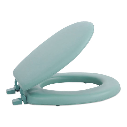 Soft Standard Vinyl Tet Seat, Light Green  17 Inch Soft Vinyl Cover with Comfort Foam Cushioning  Fits All Standard Size Fixtures  Easy to Install Fantasia by Decor