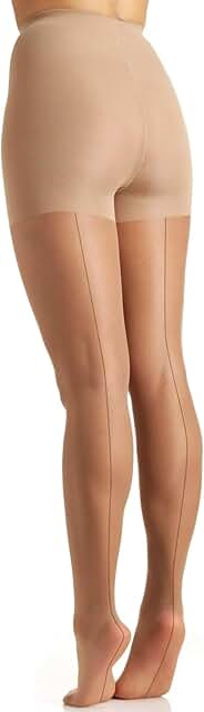 Women's Sheer Backseam with Control Top