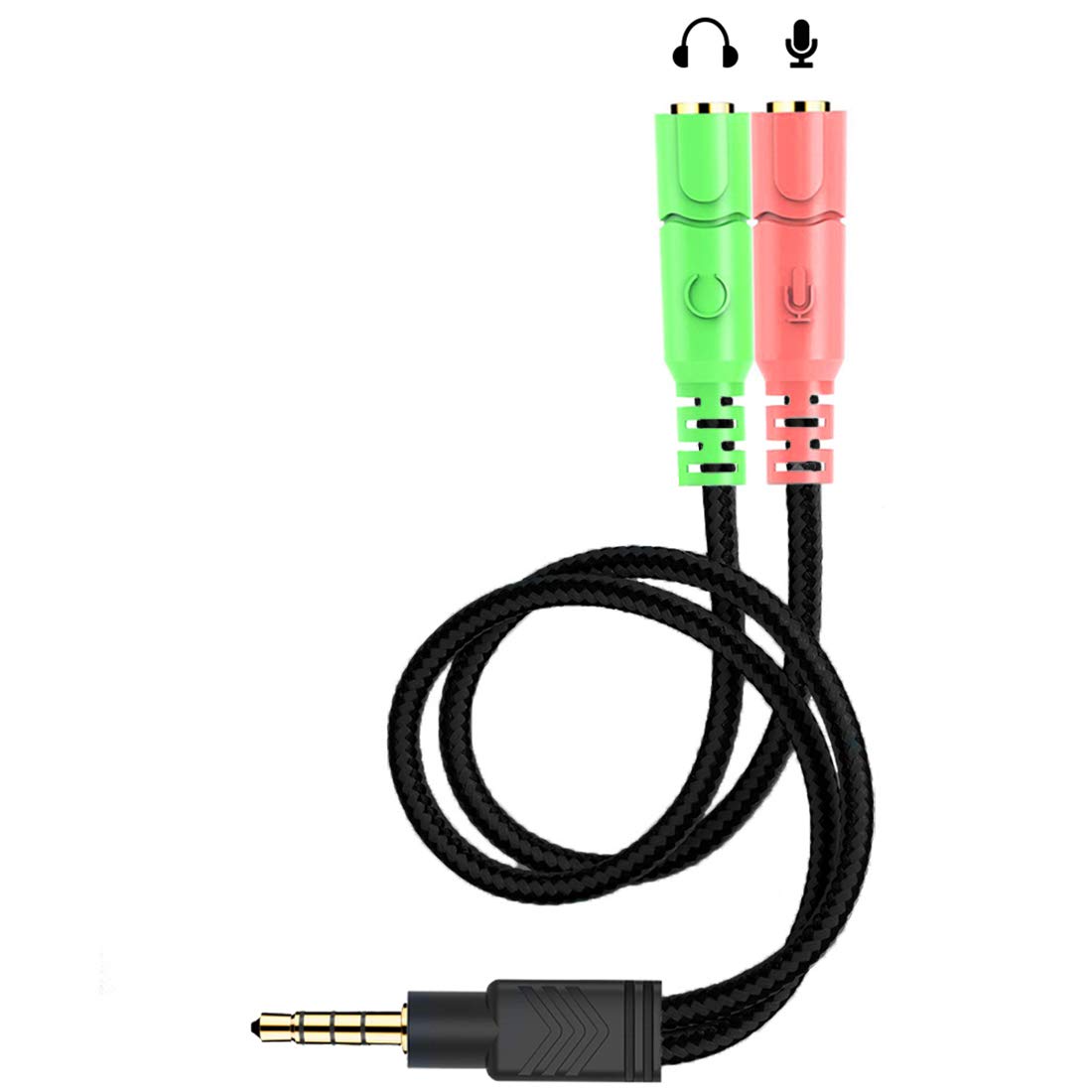 3.5mm Headset Adapter with Y Splitter for Devices