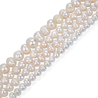 Natural White Potato Pearl Beads for Jewelry Making
