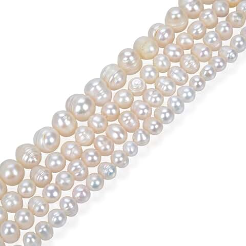 Natural White Potato Pearl Beads for Jewelry Making