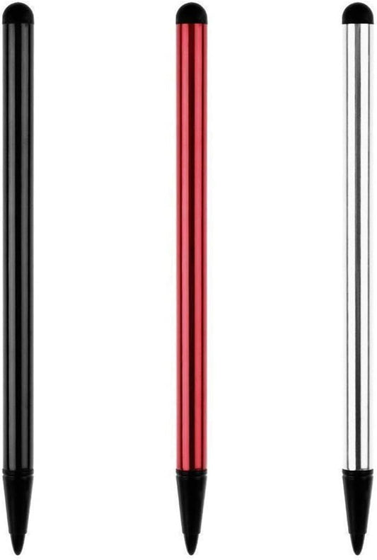 Set of three colorful touch screen stylus pens