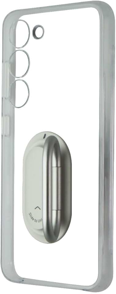 Clear protective phone case with grip and kickstand