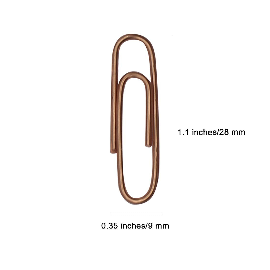 Small 300 Pack Assorted Color Paper Clips, 1.1 Inches