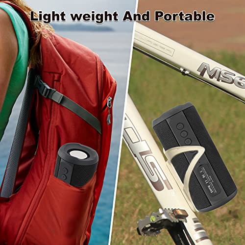 '-H2 Portable Bluetooth Speaker, Super Loud with Strong Bass, 20-Hour Long Battery Life, Water Resistant, AUX Cable, Built-in Microphone, 1 Year Warranty