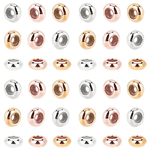 60pcs Silicone Slider Beads for DIY Jewelry Making