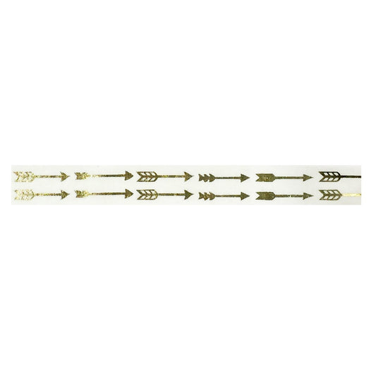 Colorful Pattern Washi Tape with Gold Arrows