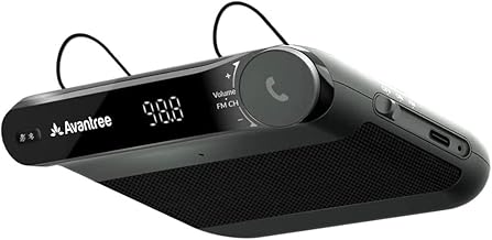 Car Bluetooth Speaker and FM Transmitter with Hands-Free and Long Playtime