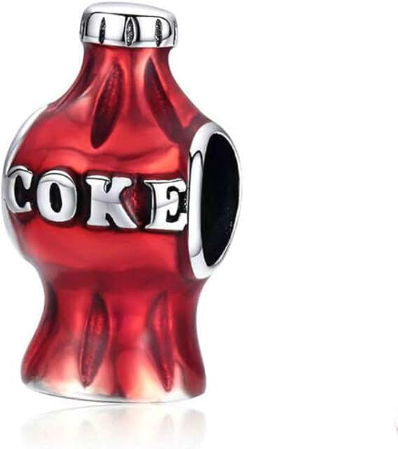 Red Coke Cup Bead Charm for Bracelets