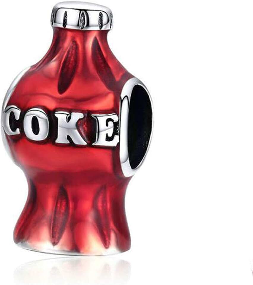 Red Coke Cup Bead Charm for Bracelets
