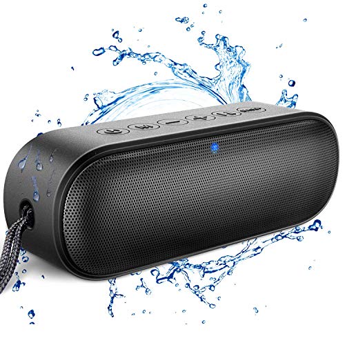 Bluetooth Speakers with Bass+, IPX7 Waterproof Wireless Portable Speaker, Outdoor Waterproof with TWS, 12W HD Sound, Built in Mic, 24-Hour Playtime for Pool Beach Travel and More