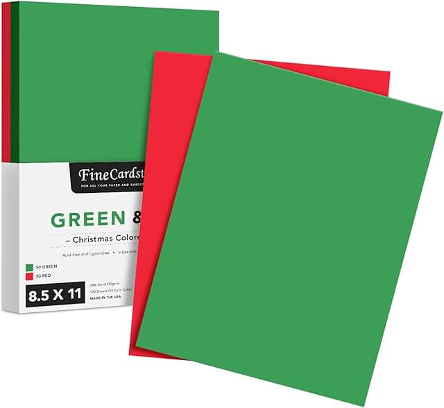 Holiday colored paper for crafts and invitations
