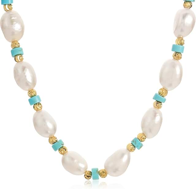 Beaded Gemstone Choker Necklace for Women