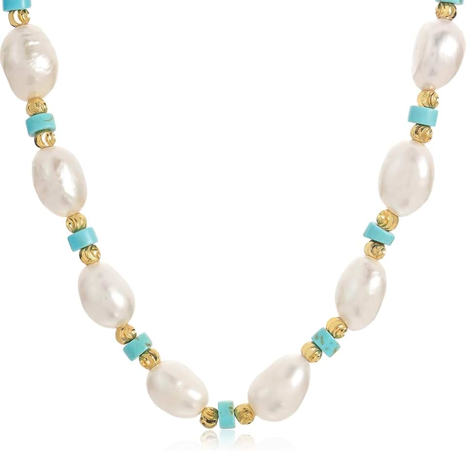 Beaded Gemstone Choker Necklace for Women