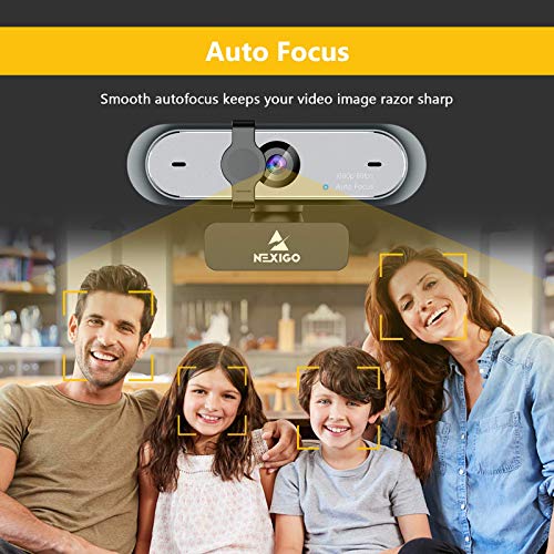 N660P 1080P 60FPS Webcam with Software Control, Dual Microphone & Cover, Autofocus, HD USB Computer Web Camera, for OBS/Gaming/Zoom/Skype/FaceTime/Teams/Twitch (Renewed)