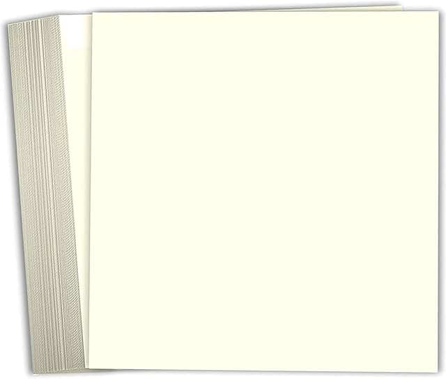 Cream White 6x6 Heavyweight Cardstock, 100 Sheets