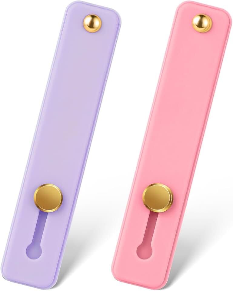 Two Phone Loops for Hand Grip in Purple and Pink