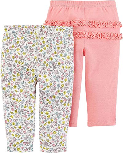 Baby Girls 2-pk. Floral Ruffle Pull-On Pants   Pink Multi