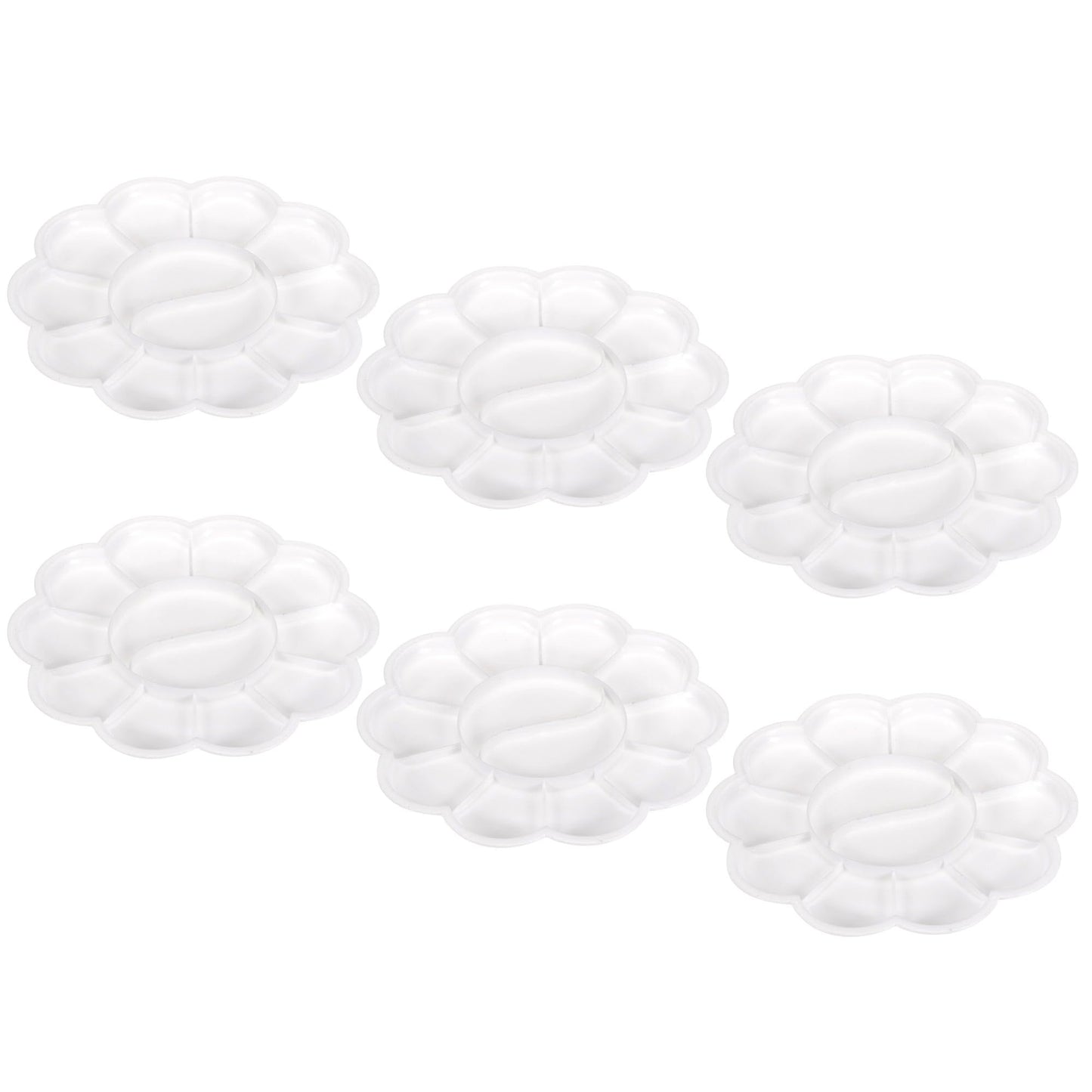 12 Wells Acrylic Paint Palette White 12 Pack