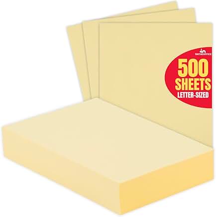 Yellow 8.5 x 11 inch Copy Paper, 500 Sheets