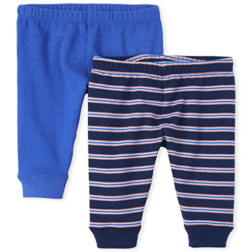 The Children s  Baby Boys  Pants, Pack of Two, Multi, 0-3MONTHS