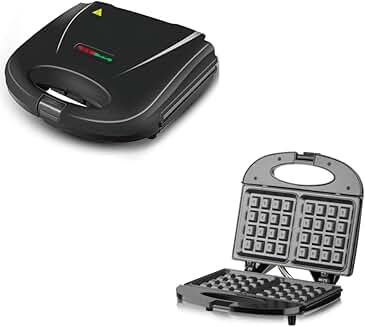 Double-sided rapid heating breakfast maker for waffles