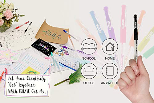 Pastel Color Gel Pen 0.8mm with Comfort Grip, 6 Pack
