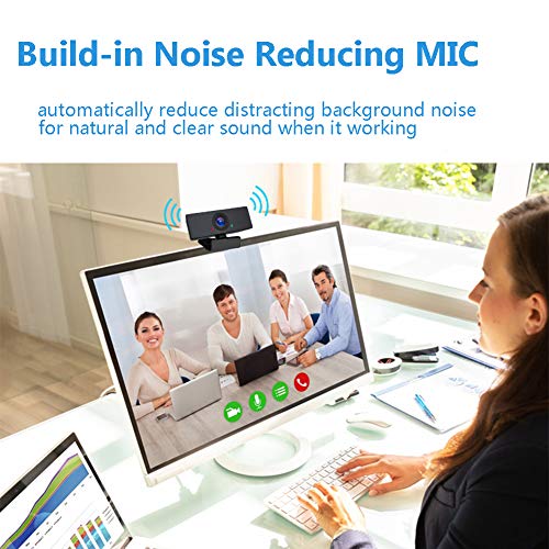 Webcam with Microphone Webcams Privacy Cover hd 1080p for Gaming conferencing Meeting Laptop Desktop Zoom, USB Computer Camera for Mac pc Free-Driver Plug & Play