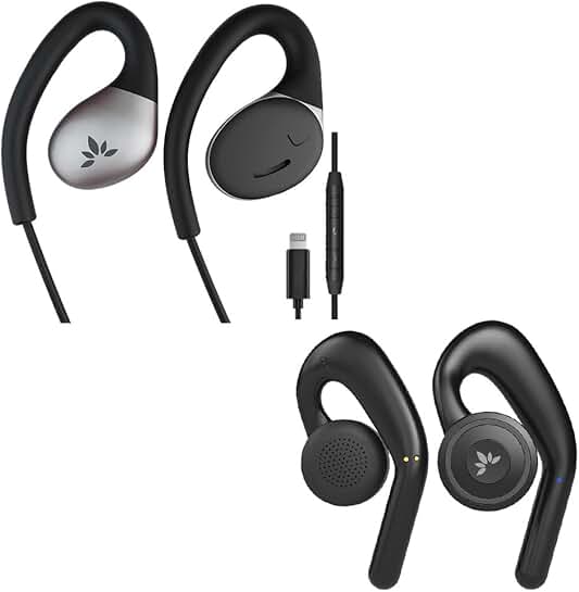 Lightning Wired Open-Ear Earbuds with Mic and Volume Control