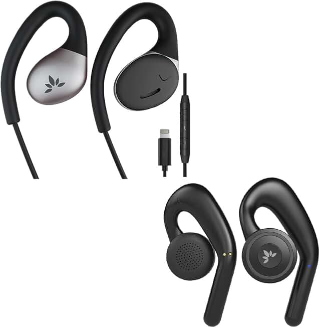Lightning Wired Open-Ear Earbuds with Mic and Volume Control