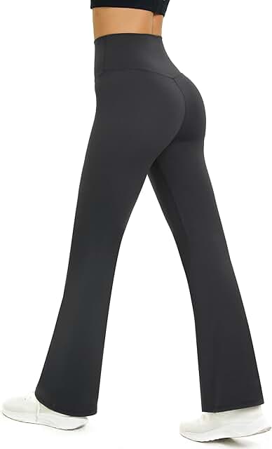 Women's High Waist Flare Yoga Pants with Tummy Control