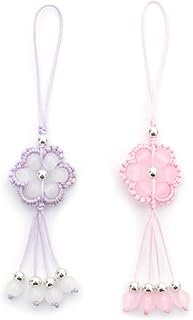 Set of two cute flower phone charms