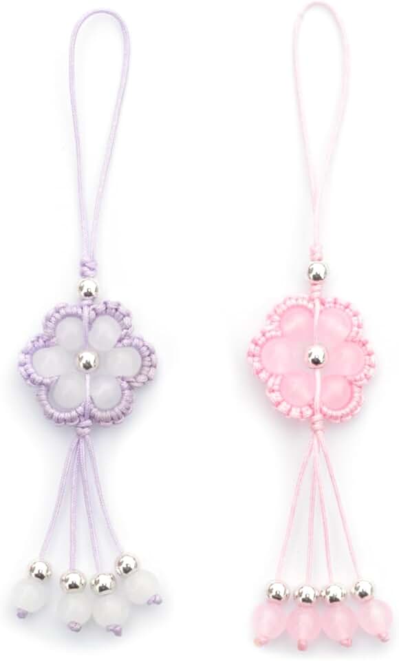 Set of two cute flower phone charms