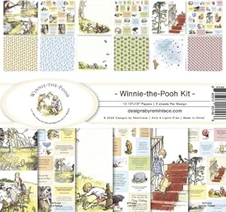 White Winnie The Pooh Scrapbook Kit, 12x12 inches