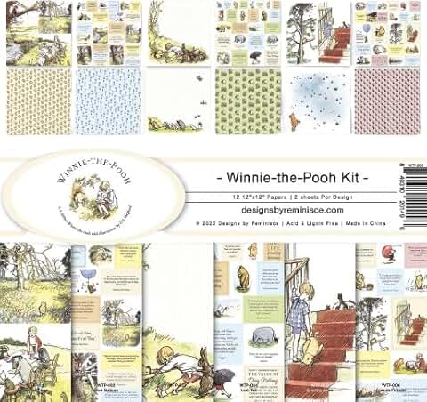 White Winnie The Pooh Scrapbook Kit, 12x12 inches