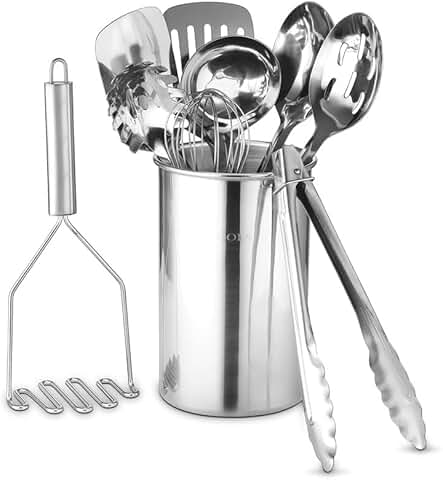 Premium 10-Piece Stainless Steel Kitchen Tool Set with Holder