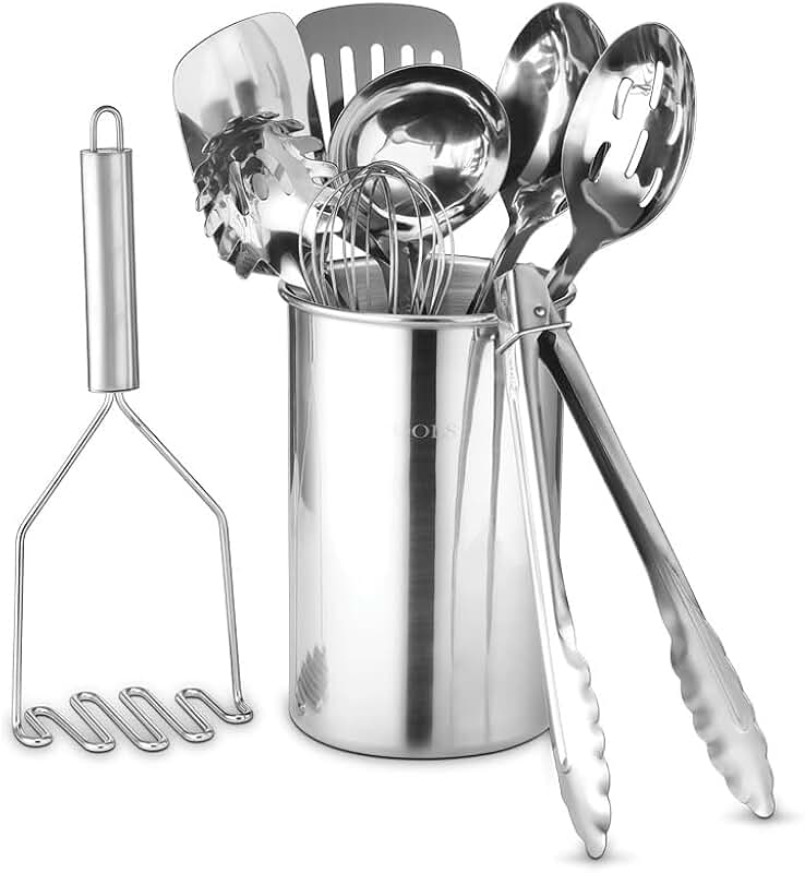 Premium 10-Piece Stainless Steel Kitchen Tool Set with Holder