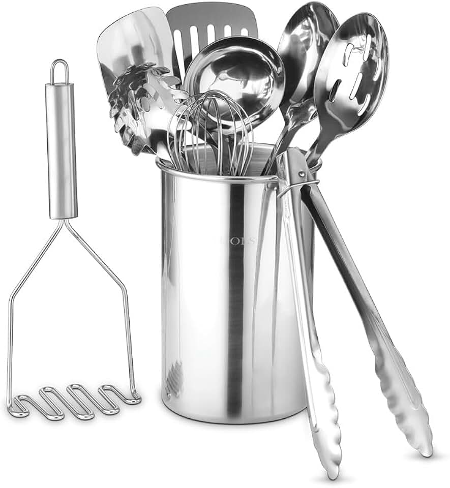 Premium 10-Piece Stainless Steel Kitchen Tool Set with Holder