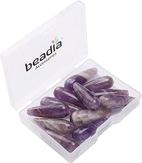 Natural Amethyst Teardrop Beads for Jewelry Making