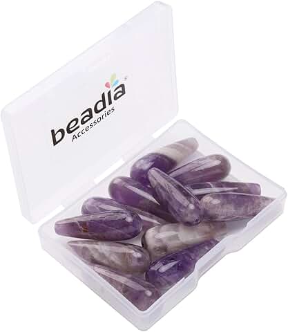 Natural Amethyst Teardrop Beads for Jewelry Making
