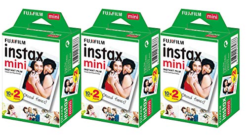 Instax Mini Instant Film (3 Twin Packs, 60 Total Pictures) - International Version