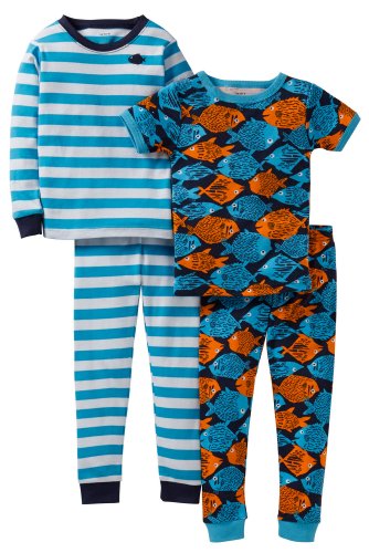 Carter s Baby Boys  4 Piece Printed Cotton Set  Baby  - Blue - 18 Months