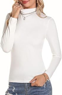 Women's Lightweight Slim Fit Turtleneck Long Sleeve Top